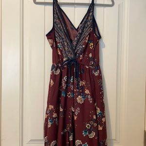 Floral floor length romper